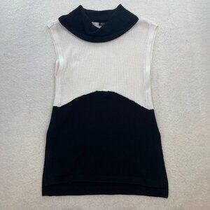 White House Black Market Women's Colorblock Tabard Sleeveless Sweater Size M